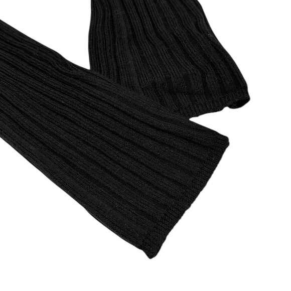 CHANEL Vintage 05A CC Logo Turtleneck Sweater Top #42 Black Mesh Long [105467] - Picture 9 of 14